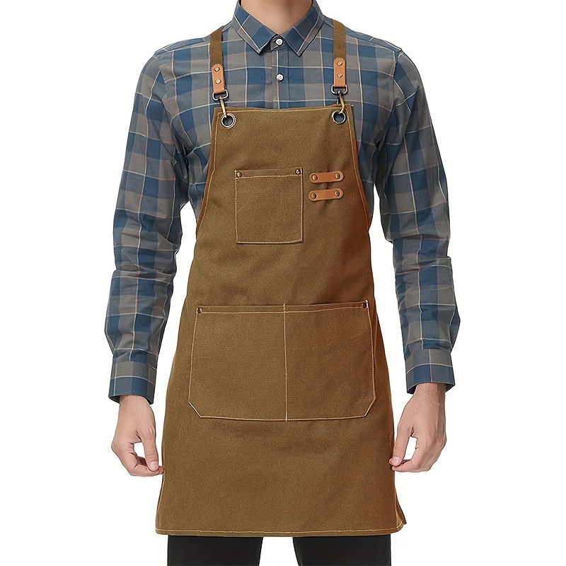 Woodworking Apron - Household Canvas Apron Oil-proof Can Wipe