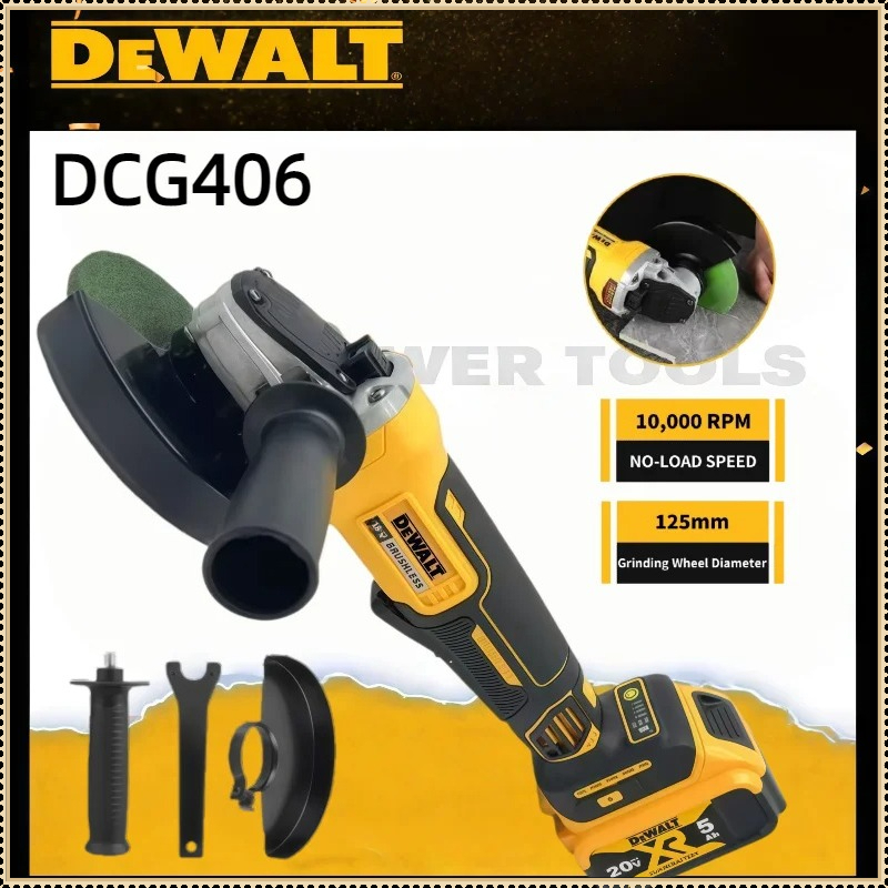 Woodworking Essential Tools - Dewalt DCG406 125MM Brushless Angle Grinder