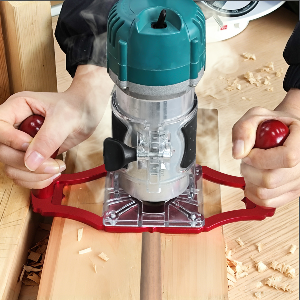 Woodworking Router - Router Base with Handles & Centerline