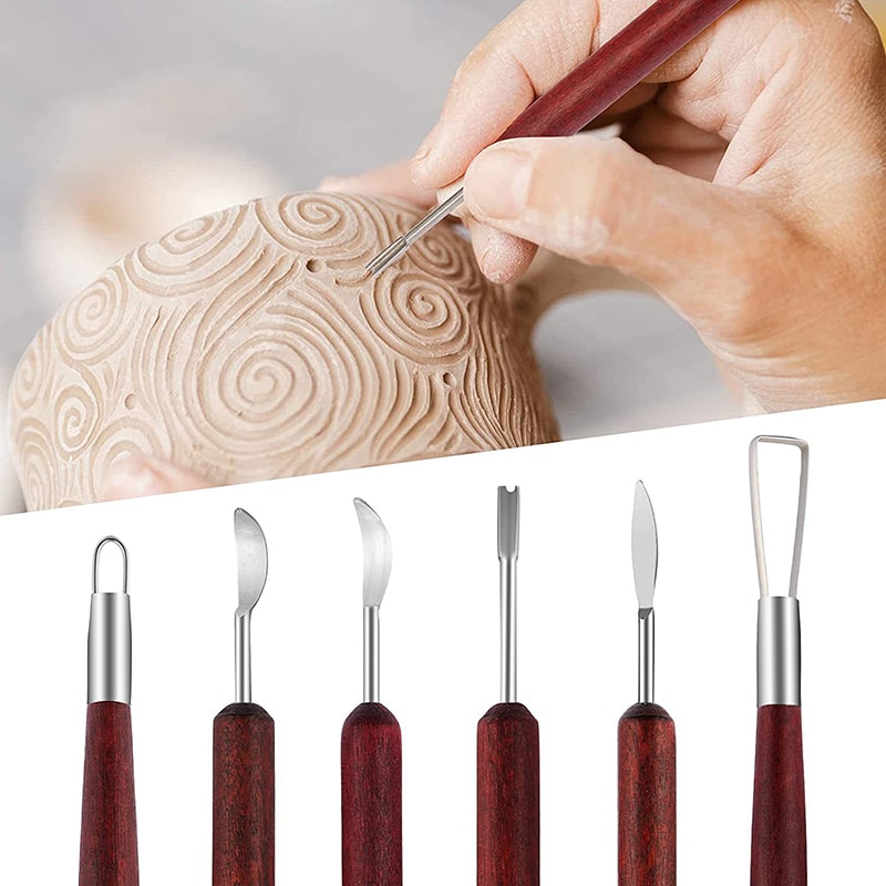 6PCS Sculpting Pottery Clay To - огляд і ціна Wood Chisel Set
