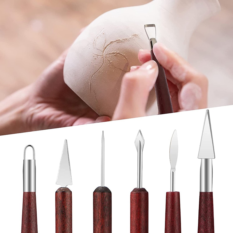 6PCS Sculpting Pottery Clay To - огляд і ціна Wood Chisel Set
