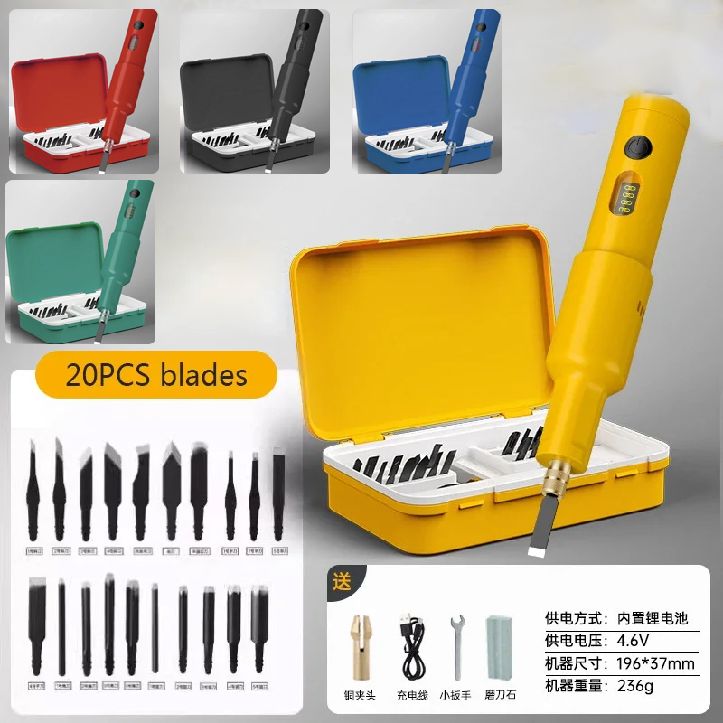 20PCS Blade Electric Engraving - огляд і ціна Wood Chisel Set
