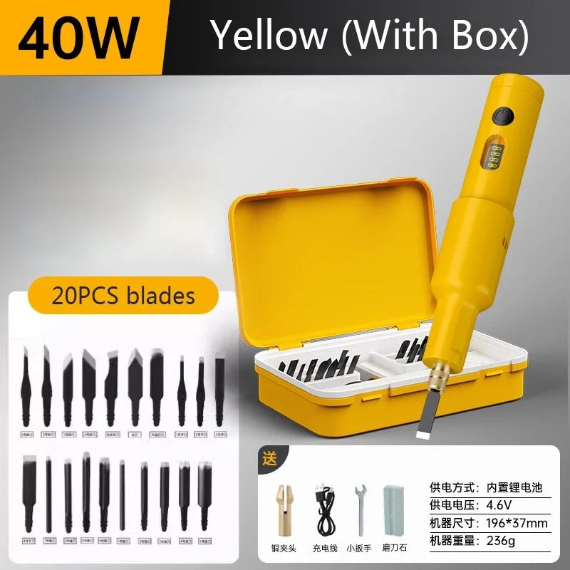 20PCS Blade Electric Engraving - огляд і ціна Wood Chisel Set