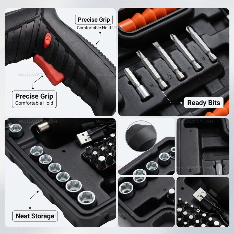 47Pcs Rechargeable Electric Sc - огляд і ціна Woodworking Essential Tools