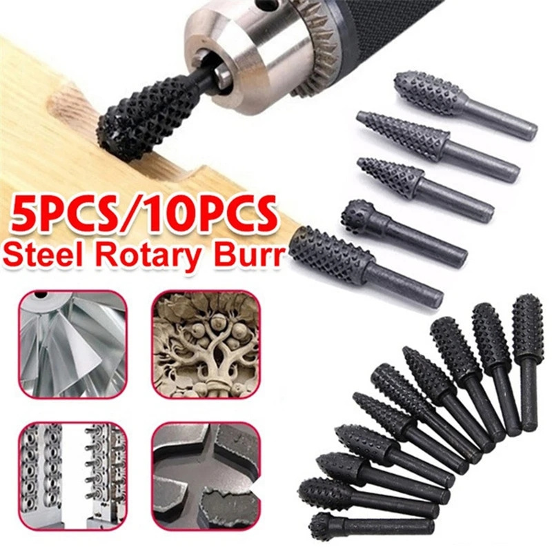 5PCS/10PCS 6mm Shank Rotary Bu - огляд і ціна Woodworking Rasps And Files