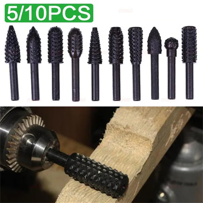 5PCS/10PCS 6mm Shank Rotary Bu - огляд і ціна Woodworking Rasps And Files