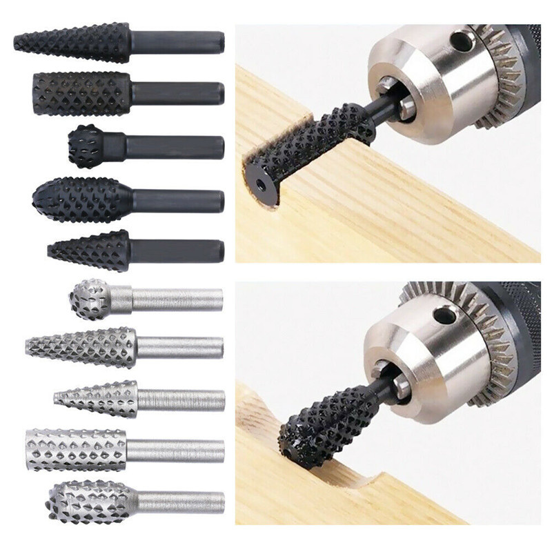 5PCS/10PCS 6mm Shank Rotary Bu - огляд і ціна Woodworking Rasps And Files
