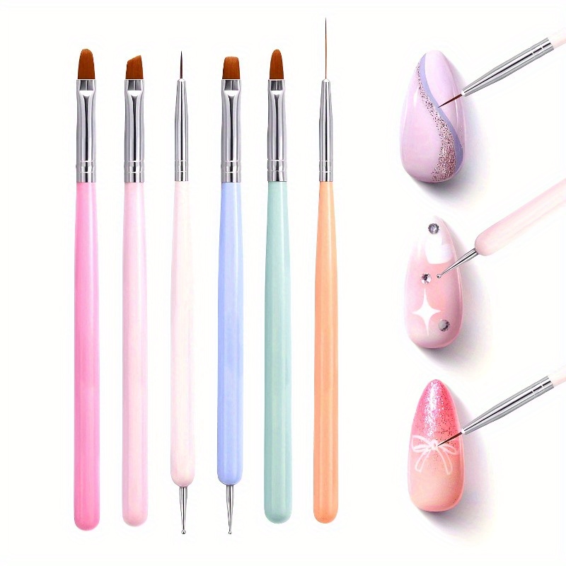 6pcs Nails Art Brushes Set Man - огляд і ціна Wood Chisel Set