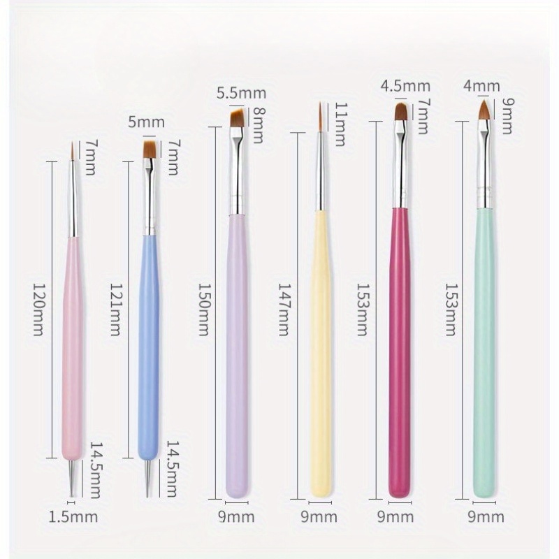 6pcs Nails Art Brushes Set Man - огляд і ціна Wood Chisel Set