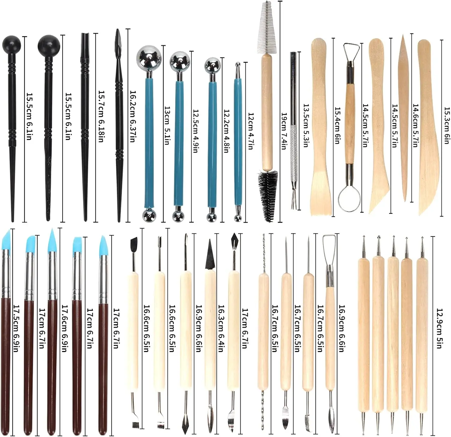 8-61PCS Pottery Tool Set - Cer - огляд і ціна Wood Chisel Set
