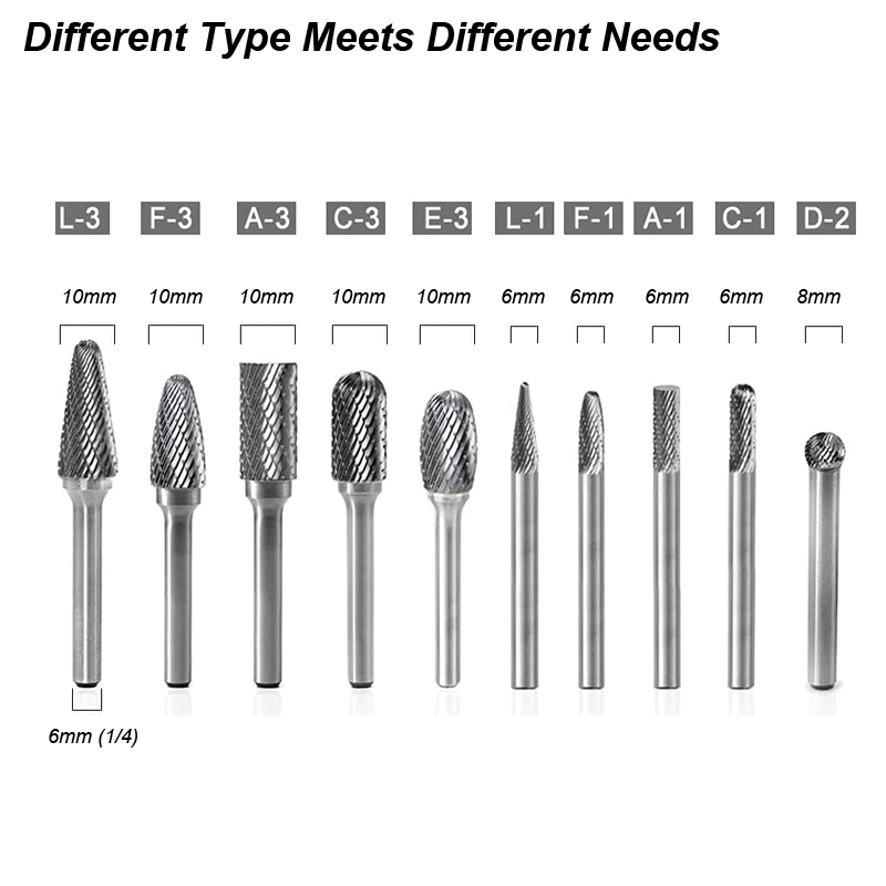 Tungsten Carbide Burrs Set 6mm - огляд і ціна Woodworking Rasps And Files